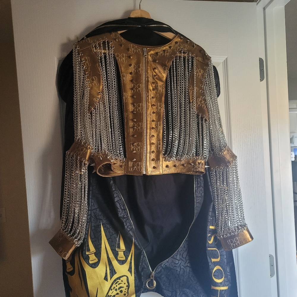 Dulce-Bestia House of Skye Chain Breaker Jacket in gold